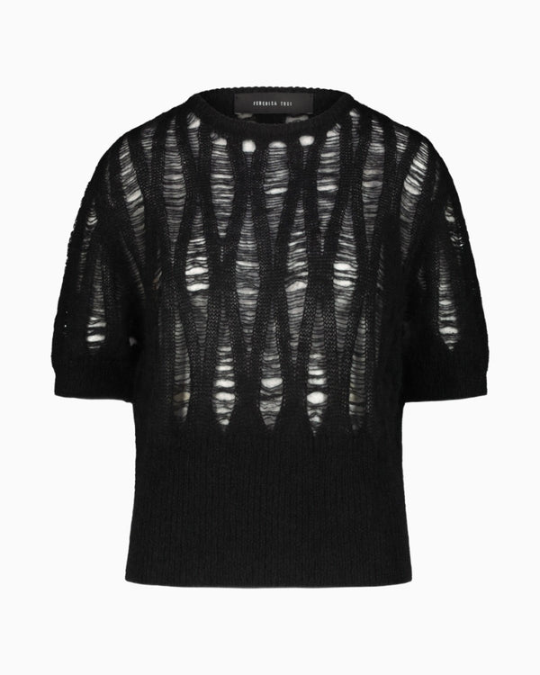 CREW NECK MOHAIR SWEATER