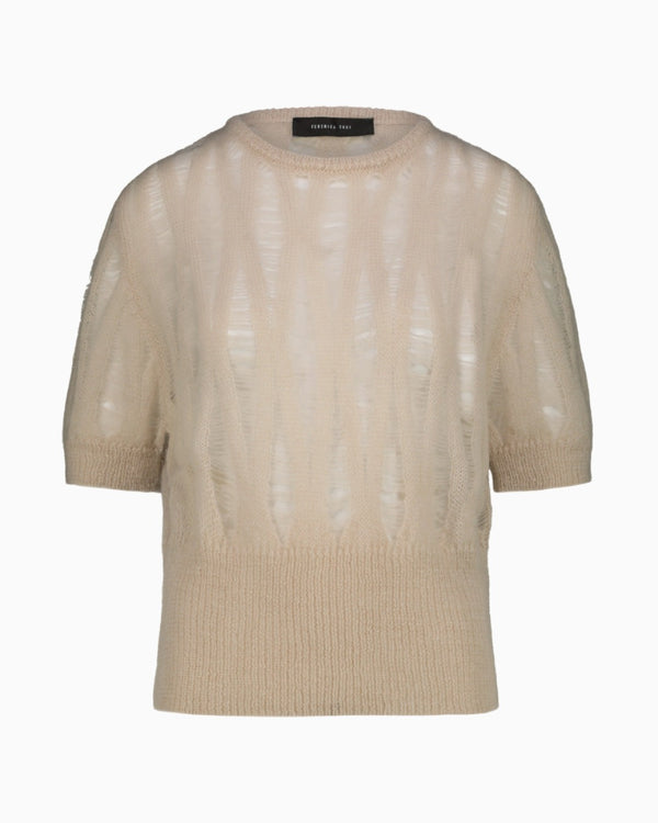 CREW NECK MOHAIR SWEATER