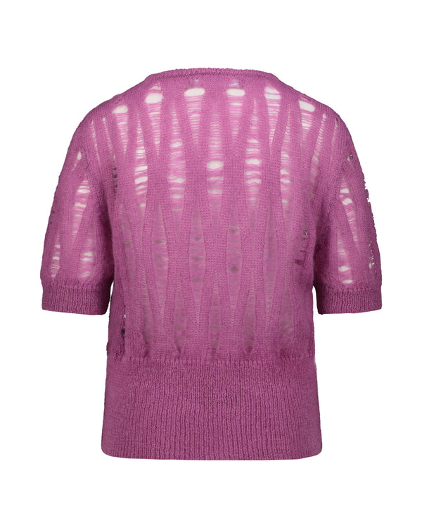 CREW NECK MOHAIR SWEATER
