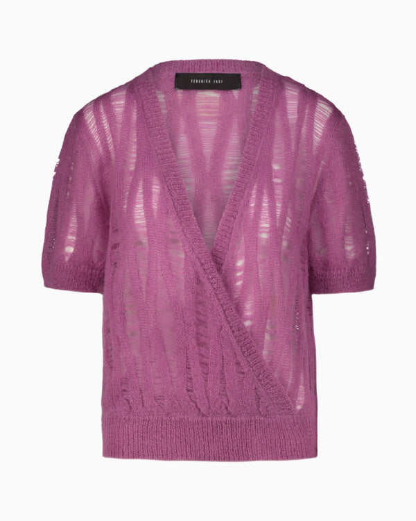 MAGLIA INCROCIATA MOHAIR