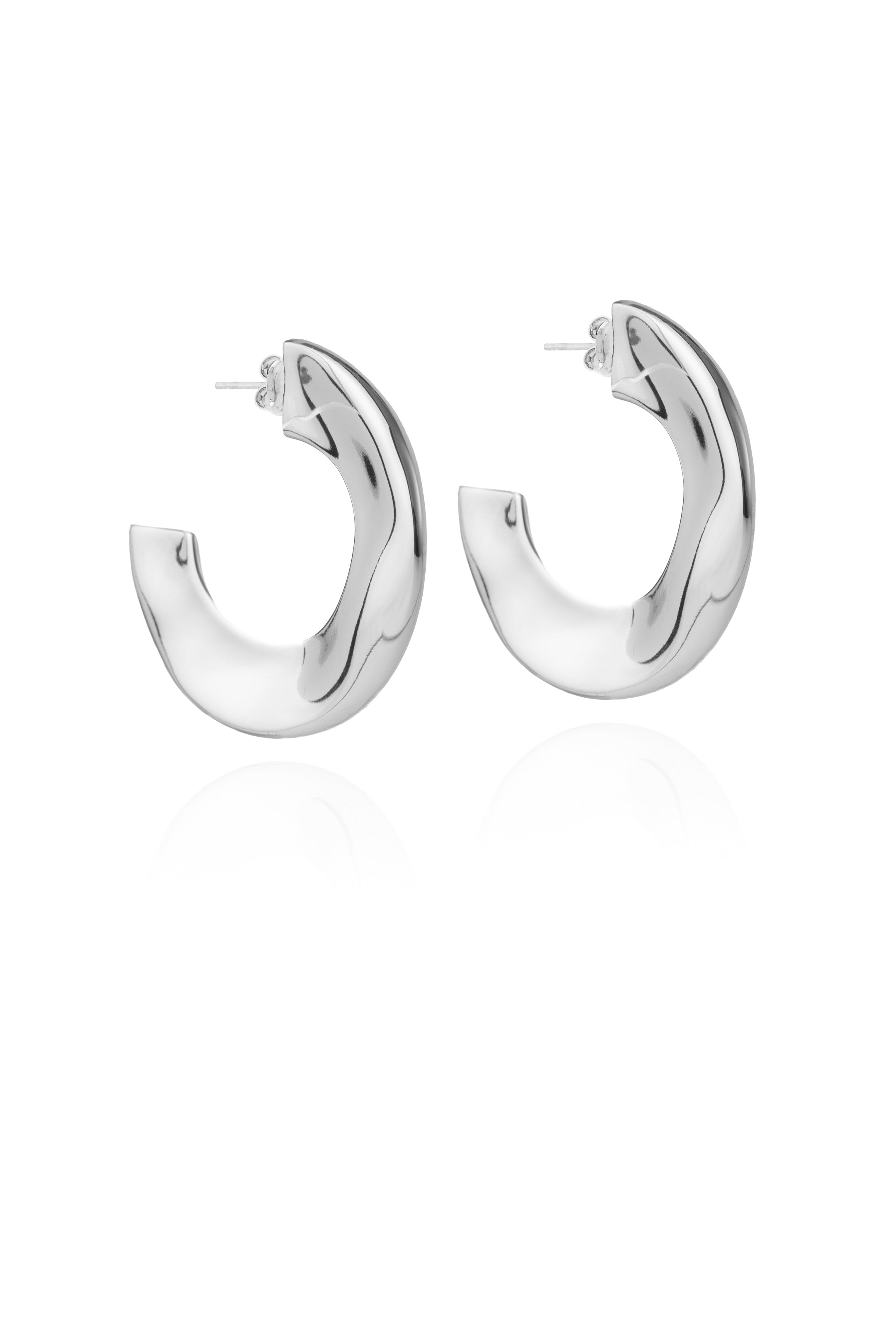 EARRING MINDY CIRCLE SILVER