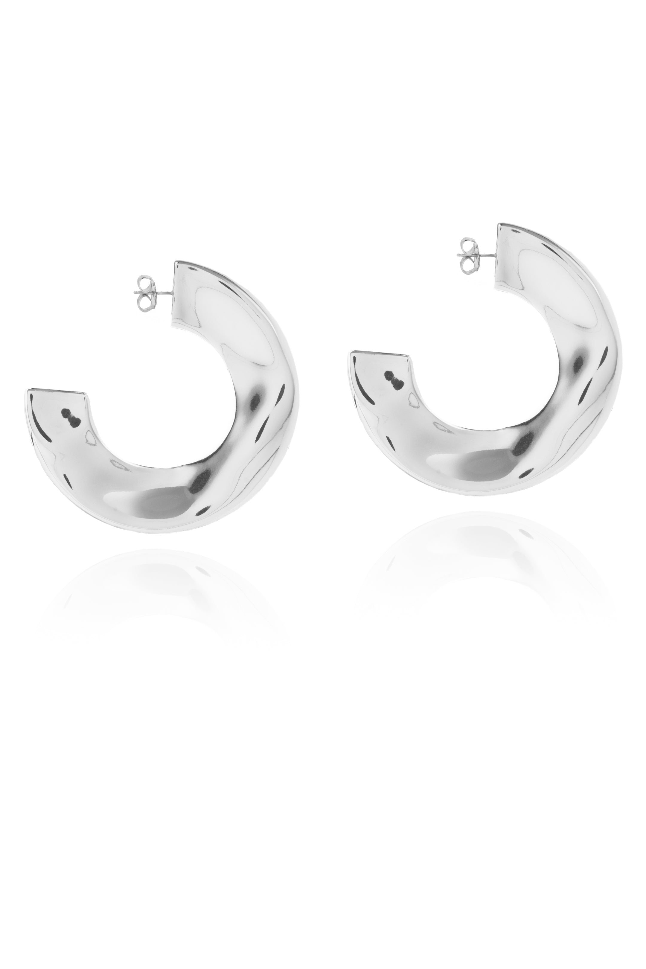 EARRING MINDY CIRCLE SILVER