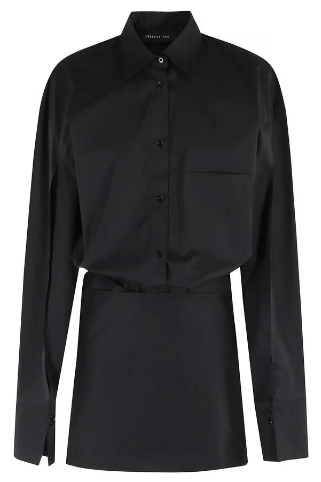 BLACK PARA CANVAS PAREO DRESS