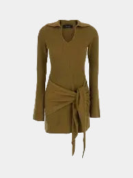 ABITO CORTO MISTO CASHMERE CON NODO