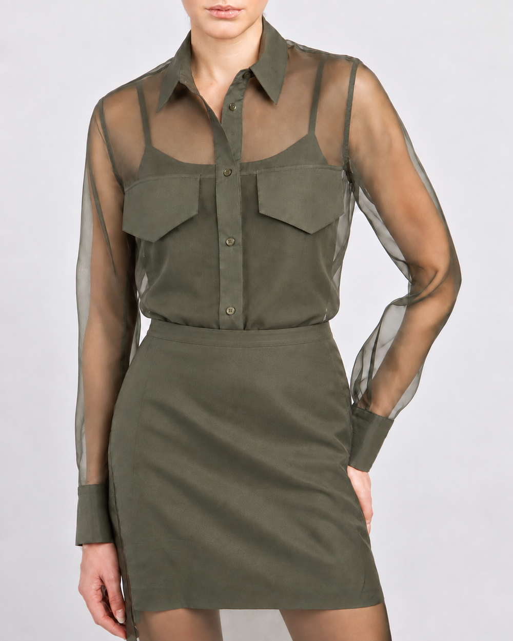 CAMICIA IN ORGANZA DI SETA