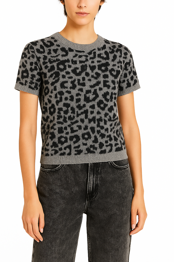 CREW NECK SPOTTED SHORT SLEEVE