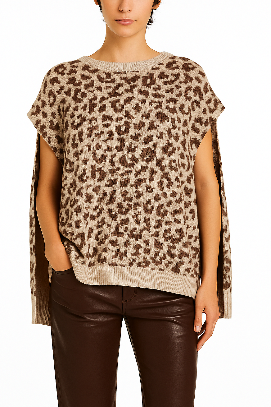 MAGLIA MACULATA CUT CREW NECK