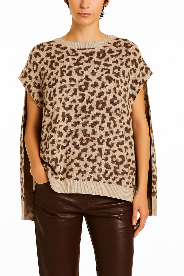 MAGLIA MACULATA CUT CREW NECK