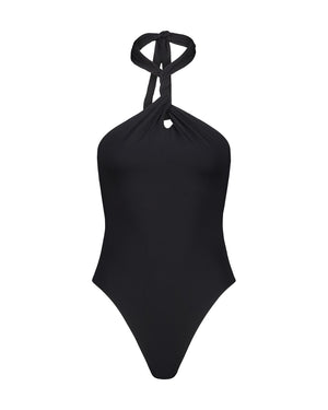 BLACK TORCION ONE-PIECE SWIMSUIT