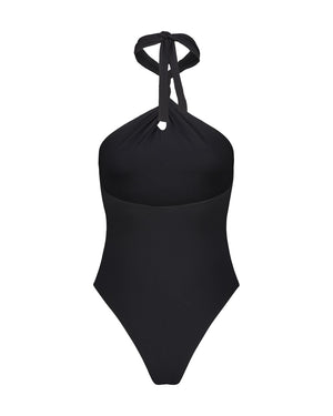 BLACK TORCION ONE-PIECE SWIMSUIT