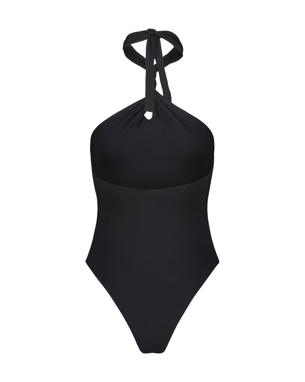 BLACK TORCION ONE-PIECE SWIMSUIT