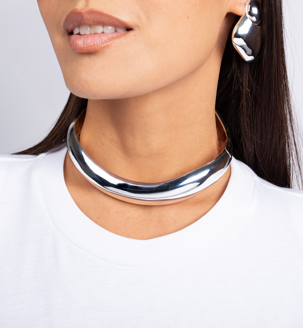 CHOKER WAVE SILVER