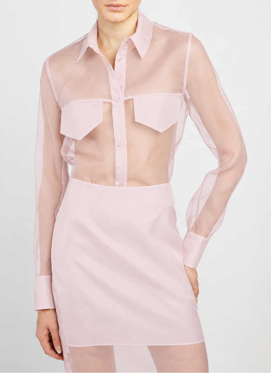CAMICIA IN ORGANZA DI SETA
