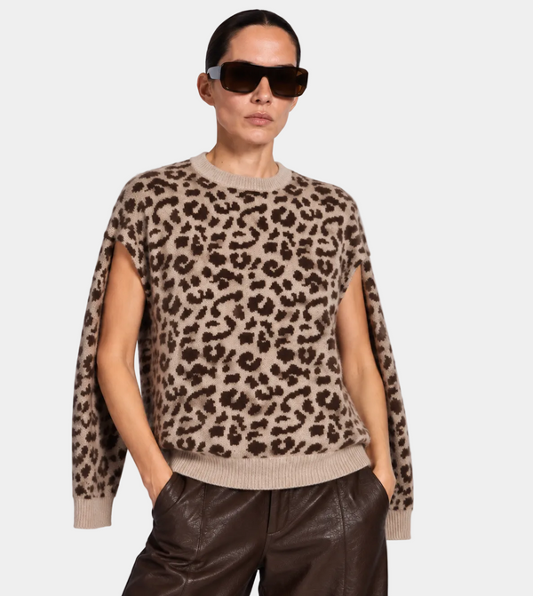 MAGLIA MACULATA CUT CREW NECK