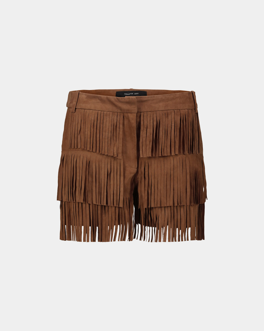 SHORT SUEDE CON FRANGE
