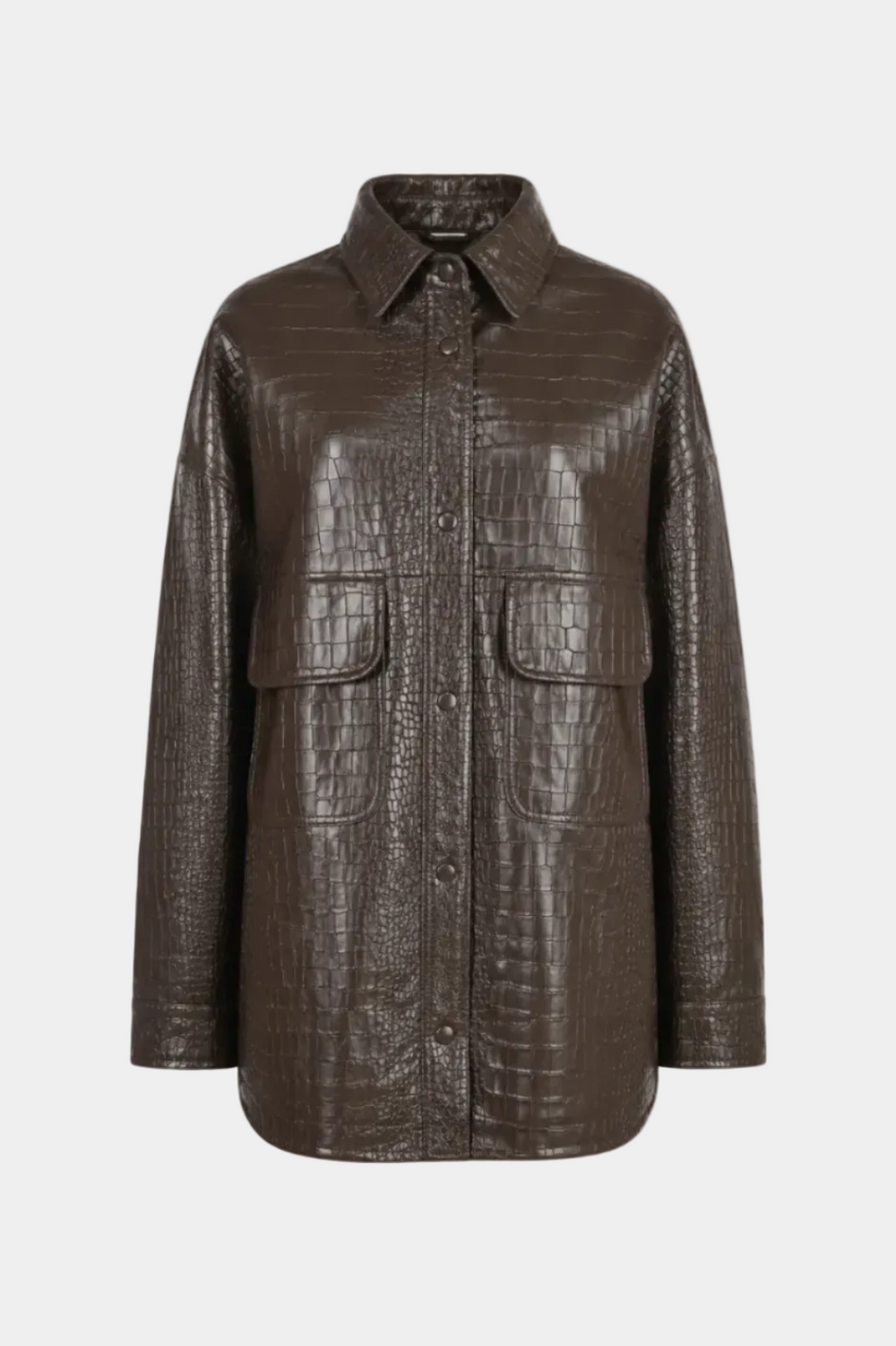 GIACCA CAMICIA 100% PELLE STAMPA COCCO