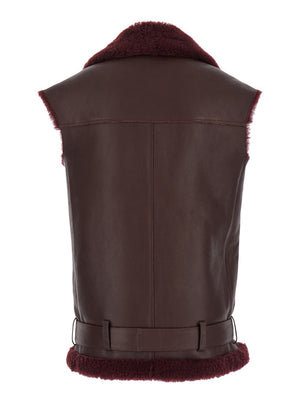SLEEVELESS SHEEPSKIN VEST