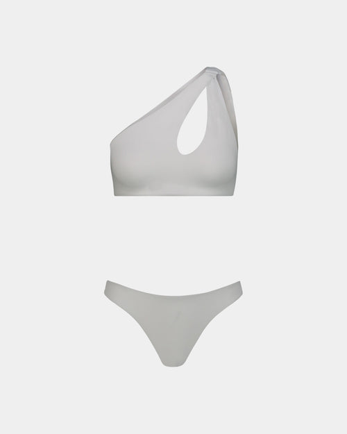 BIKINI MONOSPALLA NODO BIANCO