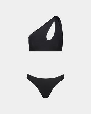 BIKINI MONOSPALLA NODO NERO