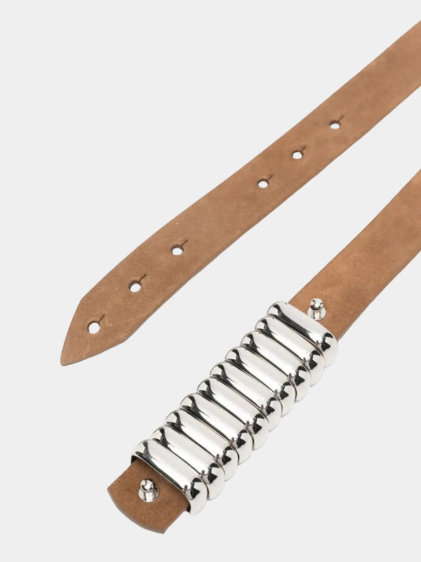 BOLD BELT SUEDE SILVER