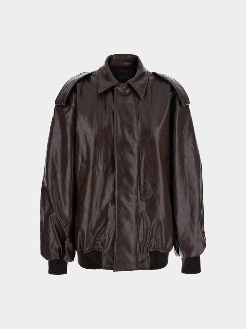 BOMBER PELLE METALLO