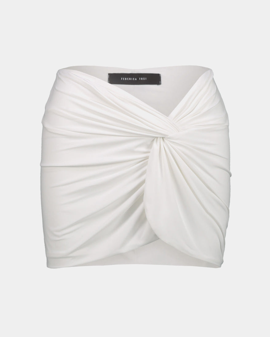 WHITE SHORT SKIRT COVER-UP