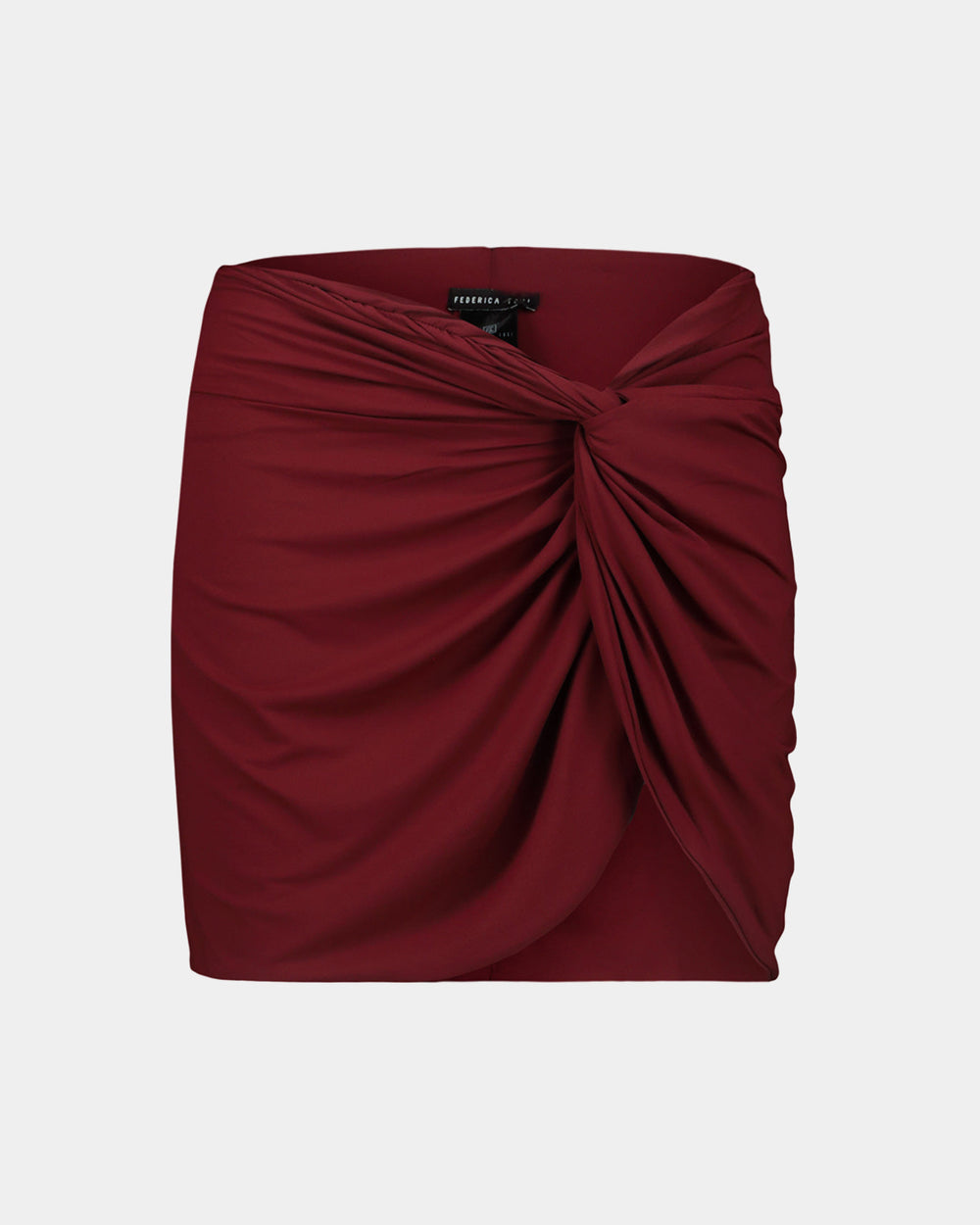 BURGUNDY SHORT SKIRT COVER-UP