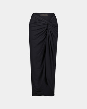 BLACK LONG SKIRT COVER-UP