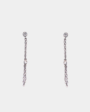 EARRING LINE RAIN BLACK