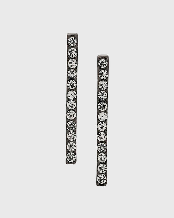 EARRINGS LOBO LINE BLACK DIAMOND