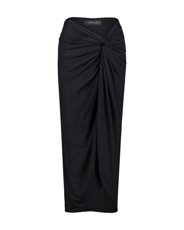 BLACK LONG SKIRT COVER-UP