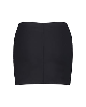 BLACK SHORT SKIRT COVER-UP