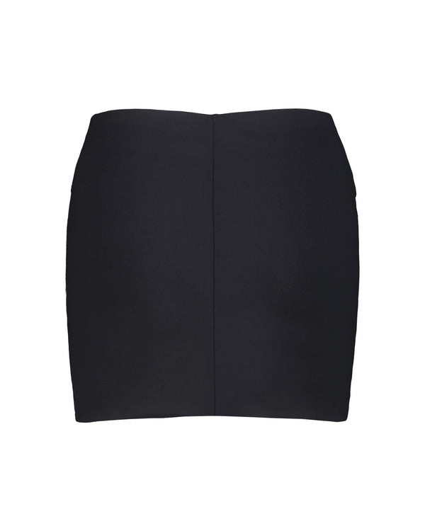 BLACK SHORT SKIRT COVER-UP
