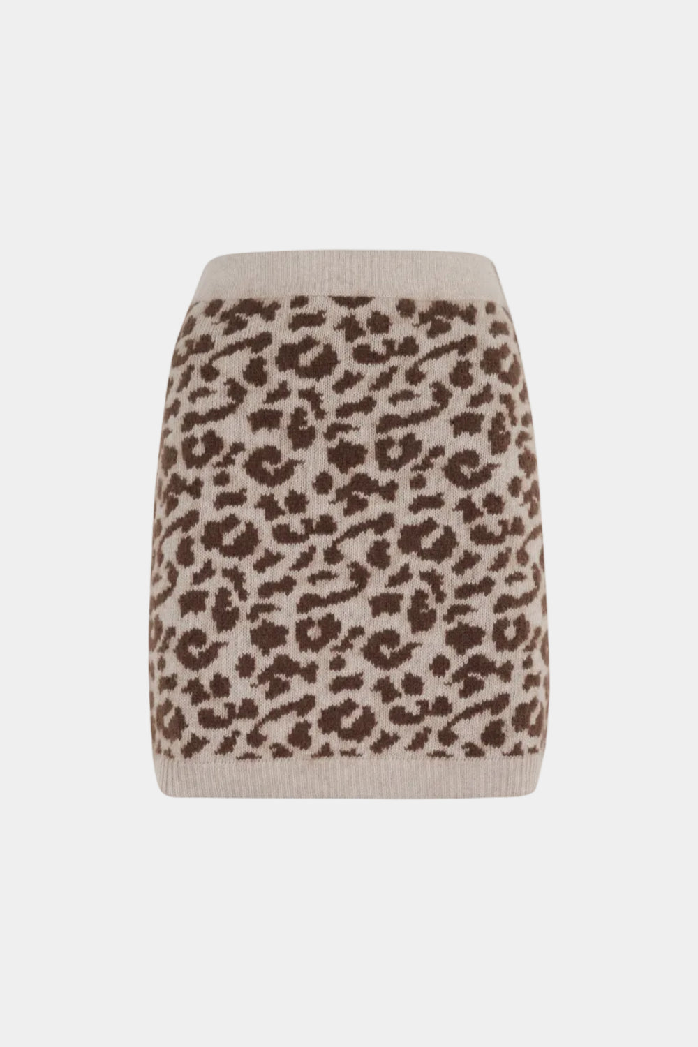 SPOTTED KNIT MINISKIRT