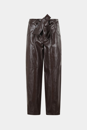 PANTALONE BALLOON PELLE METALLO