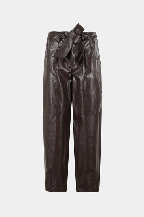 PANTALONE BALLOON PELLE METALLO