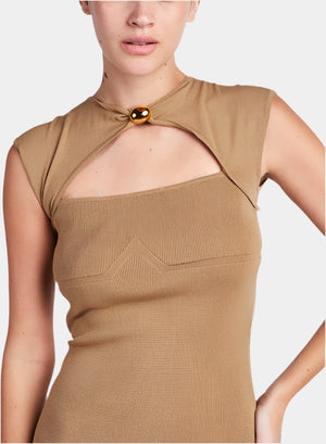 STRETCH VISCOSE TOP WITH JEWEL