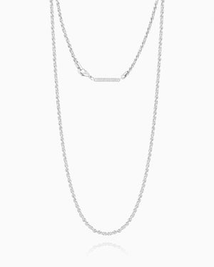 LACE LONG MINI GRACE SILVER (7833570246816)