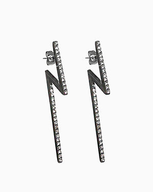 FLASH EARRINGS BLACK DIAMOND (2348646531132)