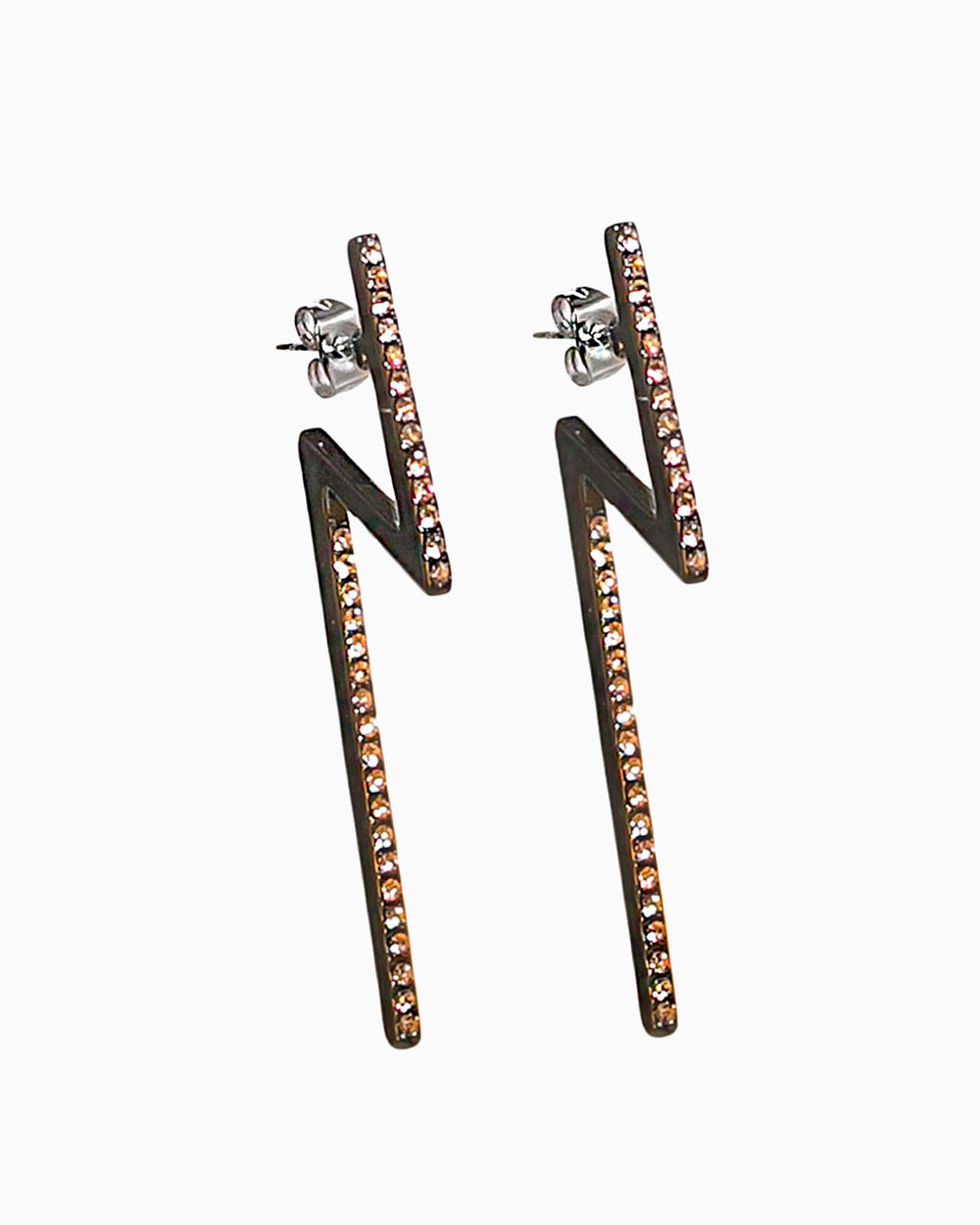 FLASH EARRINGS BROWN (2348645449788)