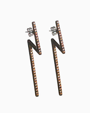 FLASH EARRINGS BROWN (2348645449788)