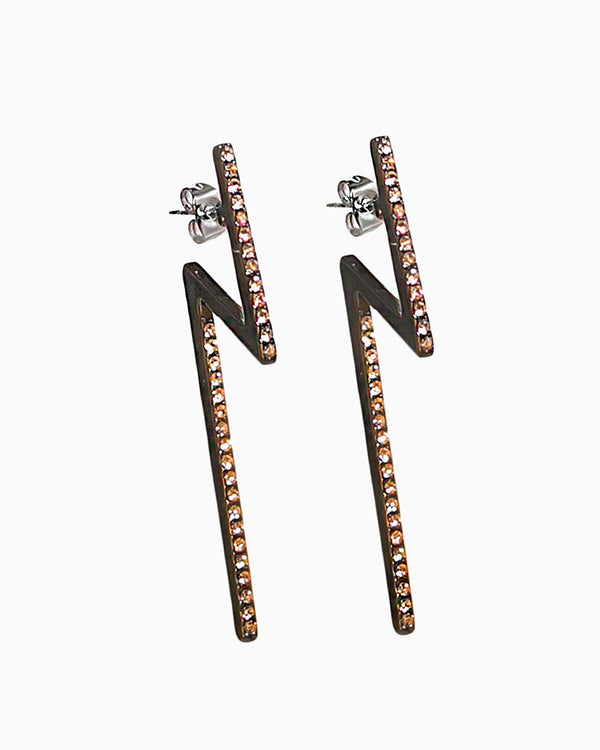 FLASH EARRINGS BROWN (2348645449788)