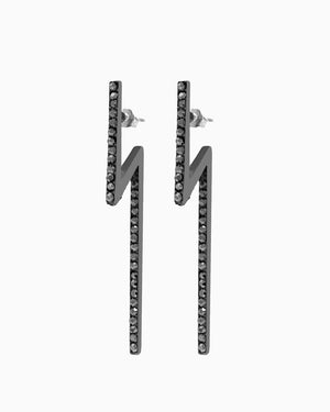 FLASH EARRINGS BLACK (722209079356)