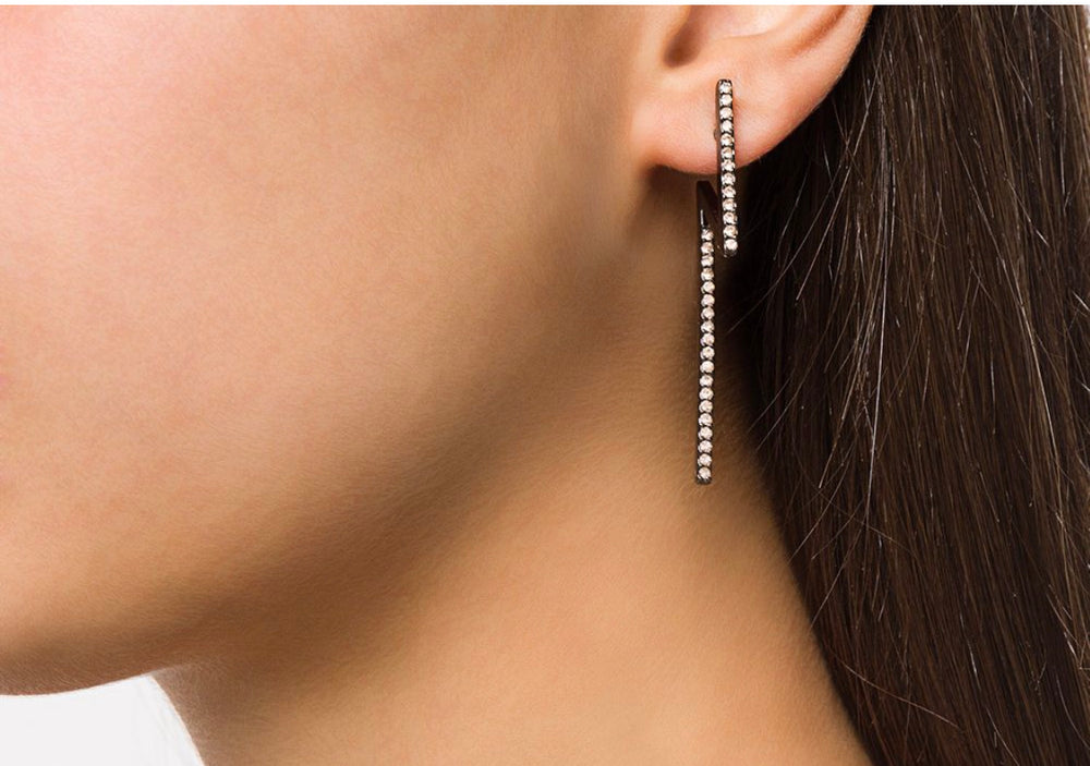 FLASH EARRINGS BROWN (2348645449788)