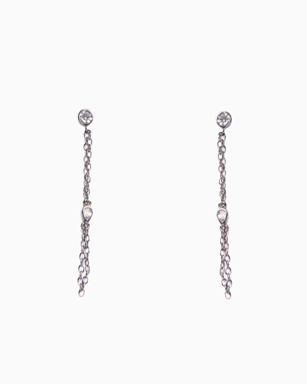 EARRING LINE RAIN BLACK (2422659022908)