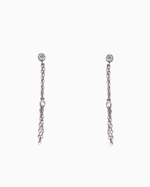 EARRING LINE RAIN BLACK (2422659022908)