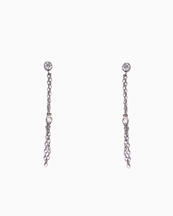 EARRING LINE RAIN BLACK (2422659022908)