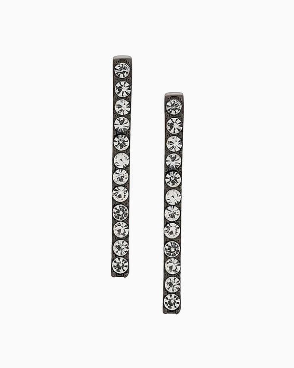 EARRINGS LOBO LINE BLACK DIAMOND (824854544444)