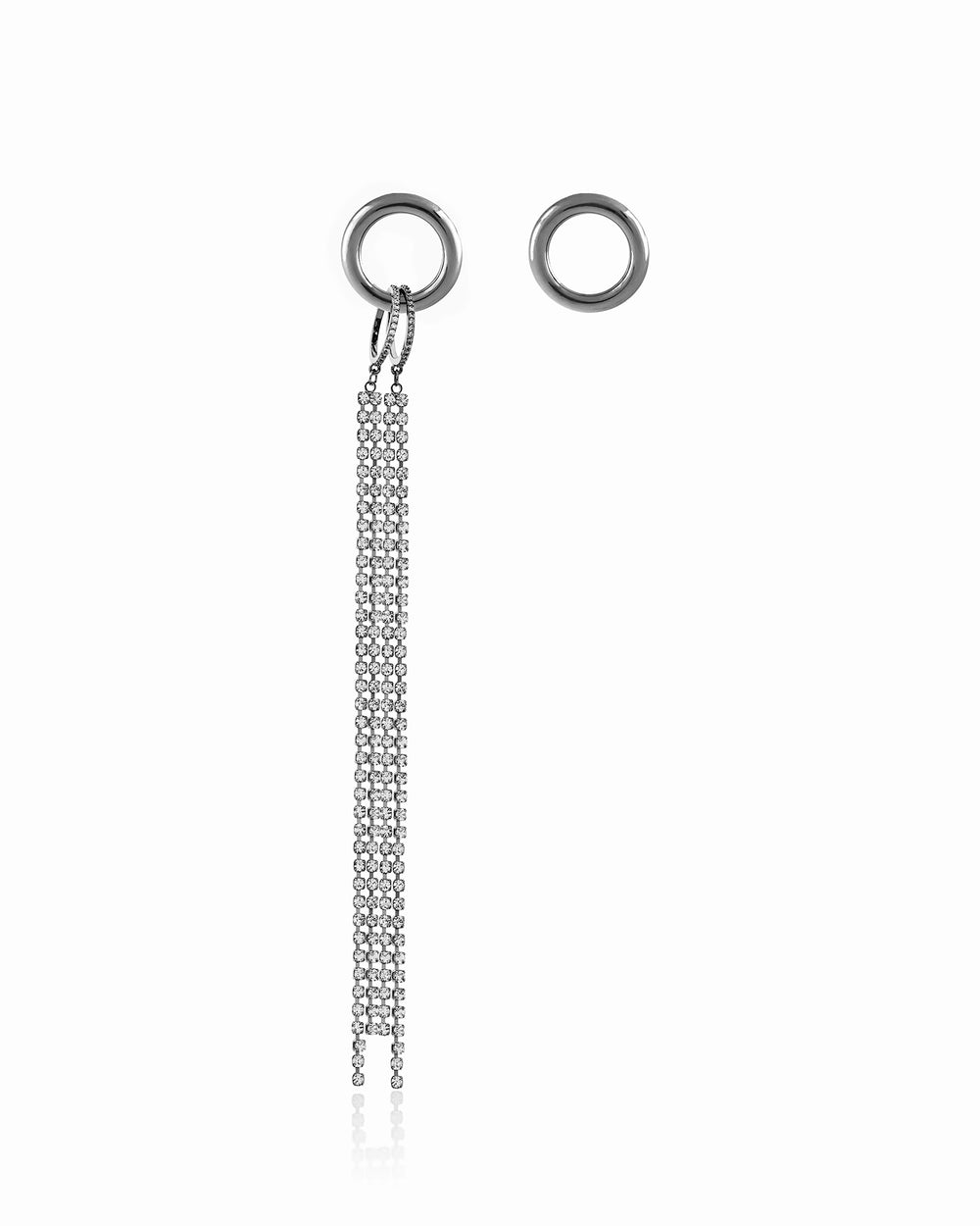 EARRING CARRE' RUTHENIUM (4714204463237)