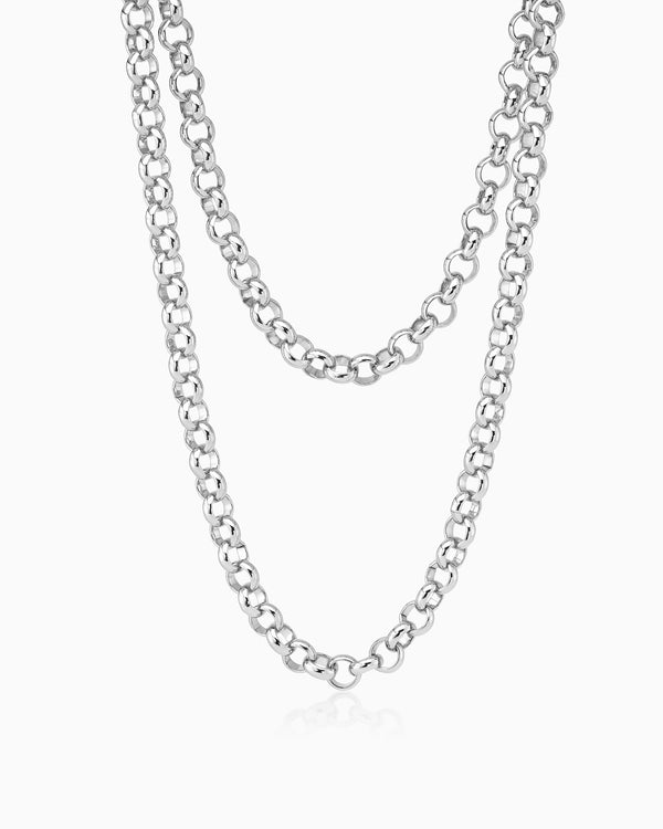 LACE LONG IRMA SILVER (5862147522720)